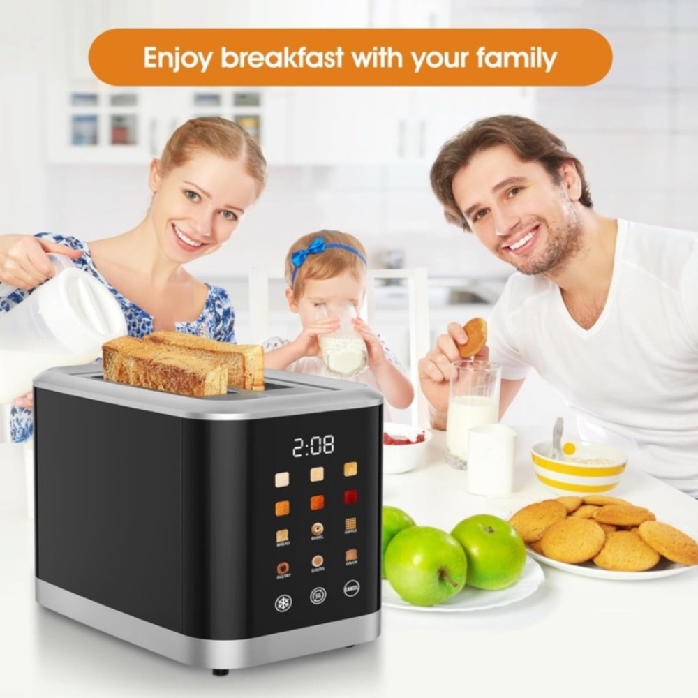 Black Stainless Steel Toaster